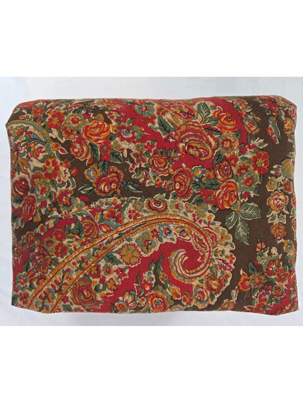Pottery Barn Carrie Paisley Floral Duvet Cover Full / Queen Autumn Earth Tones